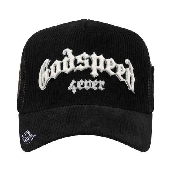 Godspeed "Forever" Trucker Hat Black Corduroy