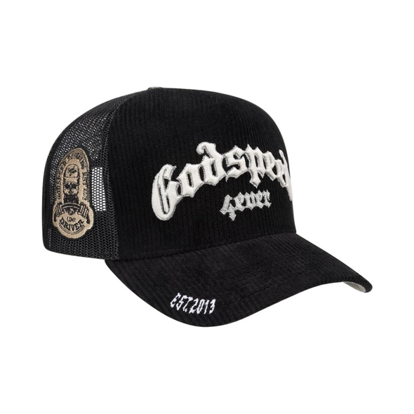 Godspeed "Forever" Trucker Hat Black Corduroy
