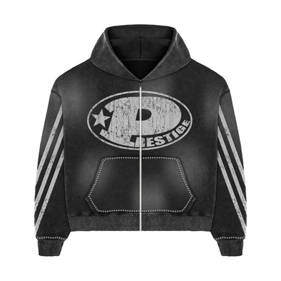 Prestige "Big P"  Zip Up Hoodie Black