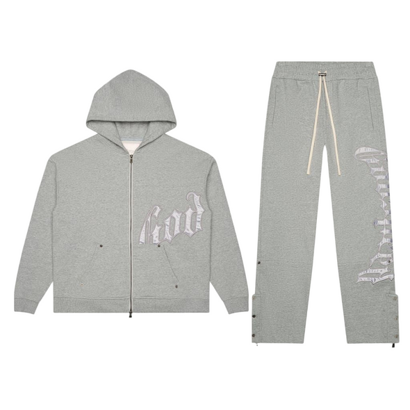 Godspeed "OG Logo" Sweatsuit V2 Grey/Silver Satin