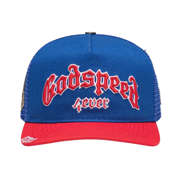 Godspeed "Forever" Trucker Hat Blue/Red