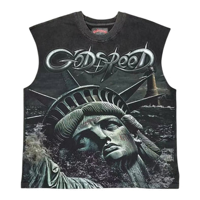 Godspeed "Sunken Liberty 2" Sleeveless Tee Black Wash