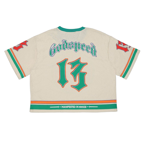 Godspeed "First Down" Jersey Bone/Teal/Orange