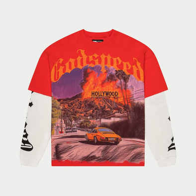 Godspeed "Los Scandalous" Layered Tee Red
