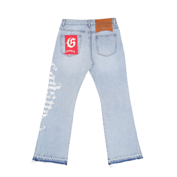 Godspeed "OG Logo" Flared Denim Blue