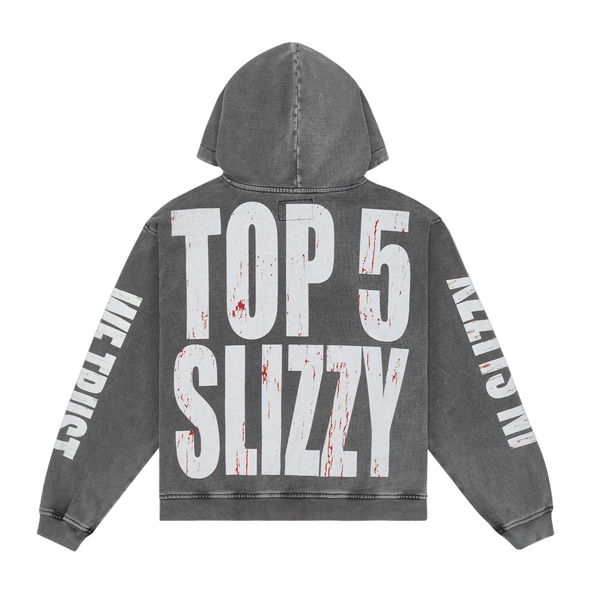 Godspeed "Top 5 Slizzy VVS" Hoodie Grey Wash