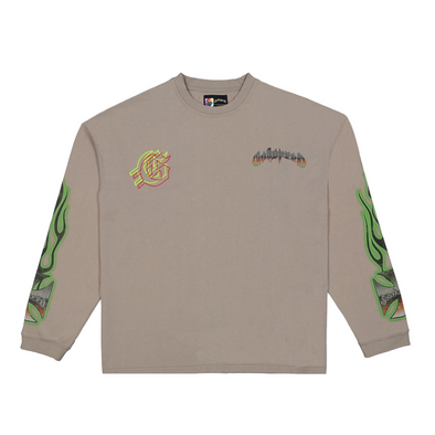 Godspeed "Biker Nation" L/S Tee Stone Grey