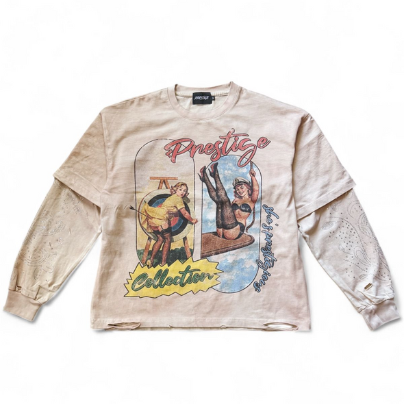 Prestige "She's Prestigious" L/S Tee Cream