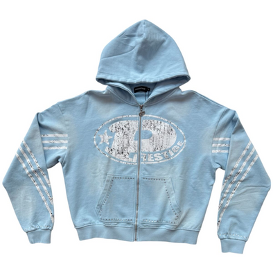 Prestige "Big P"  Zip Up Hoodie Sky Blue