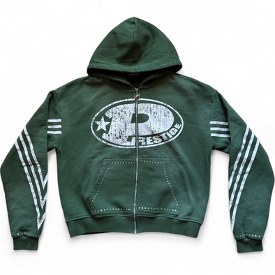 Prestige "Big P"  Zip Up Hoodie Green