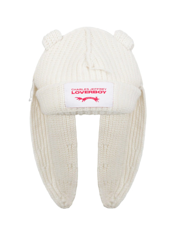 Charles Jeffrey Loverboy "Chunky Rabbit" Beanie White