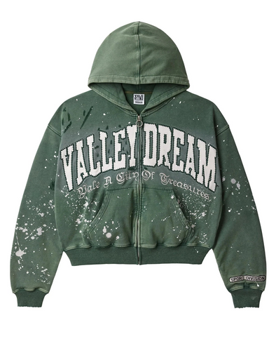 Vale Forever "Pine Paint" Zip Up Green