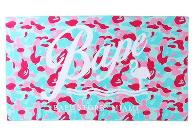BAPE "Store Miami" Beach Towel Pink/Blue