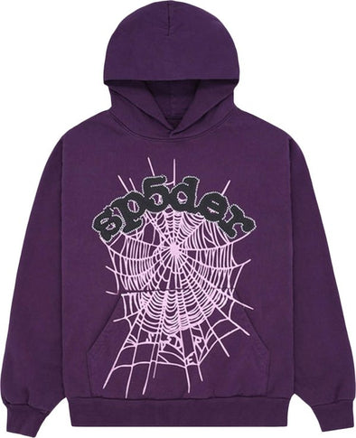 Sp5der "Web" Hoodie Grape