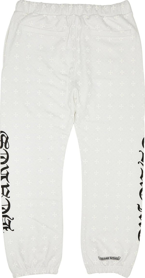 Chrome Hearts "Plus Cross Allover Print" Sweatpants White