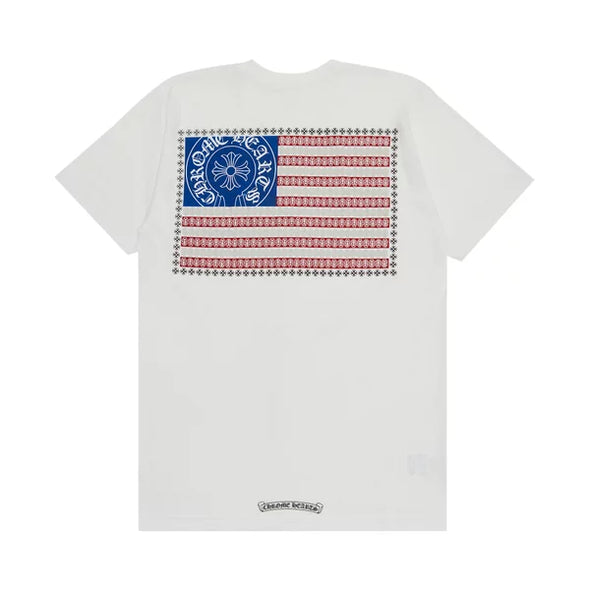 Chrome Hearts "American Flag Dagger" Tee White