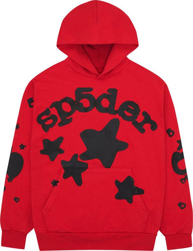 Sp5der "Beluga" Hoodie Red