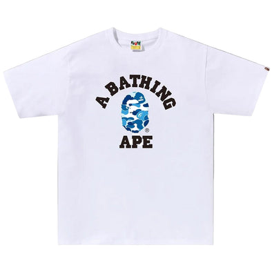 BAPE ABC Camo "College" Tee White/Blue