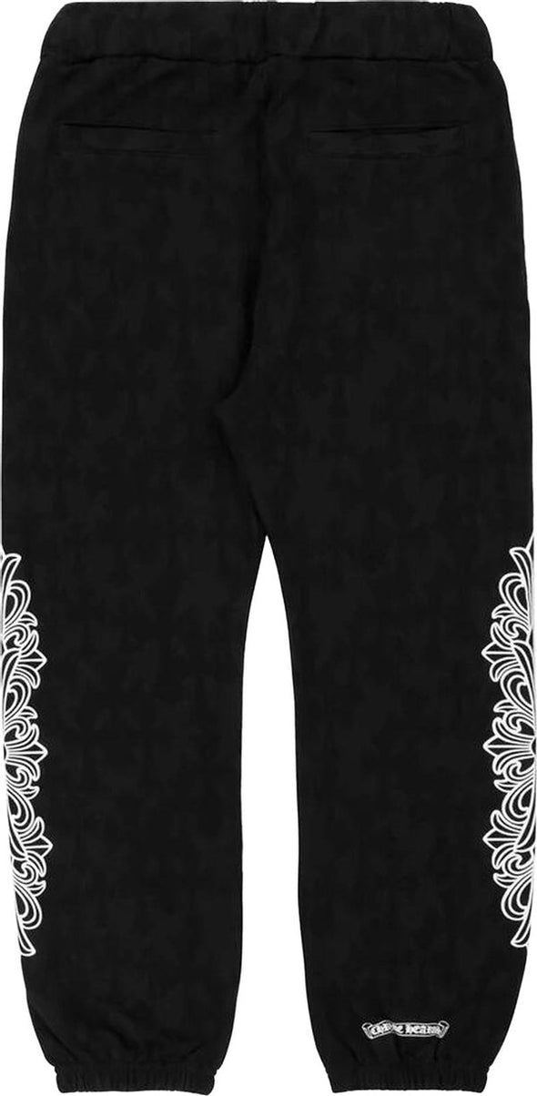 Chrome Hearts "Allover Cemetery Cross Print" Sweatpants Black