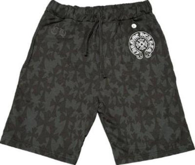 Chrome Hearts "Allover Cemetery Cross Print" Sweat Short Black