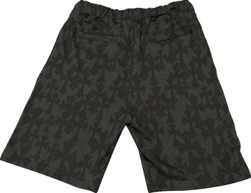 Chrome Hearts "Allover Cemetery Cross Print" Sweat Short Black