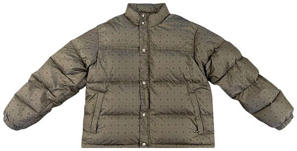 Chrome Hearts "Monogram Print" Puffer Jacket Olive