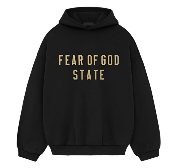 FEAR OF GOD ESSENTIALS "State" Hoodie Black