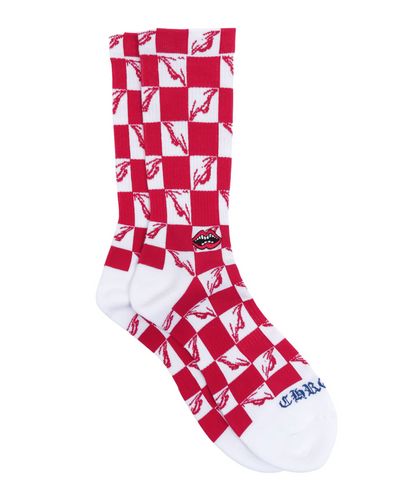 Chrome Hearts "Matty Boy 99 Eyes" Socks Red