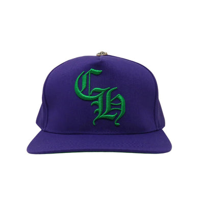 Chrome Hearts "CH" Snapback Hat Purple/Green