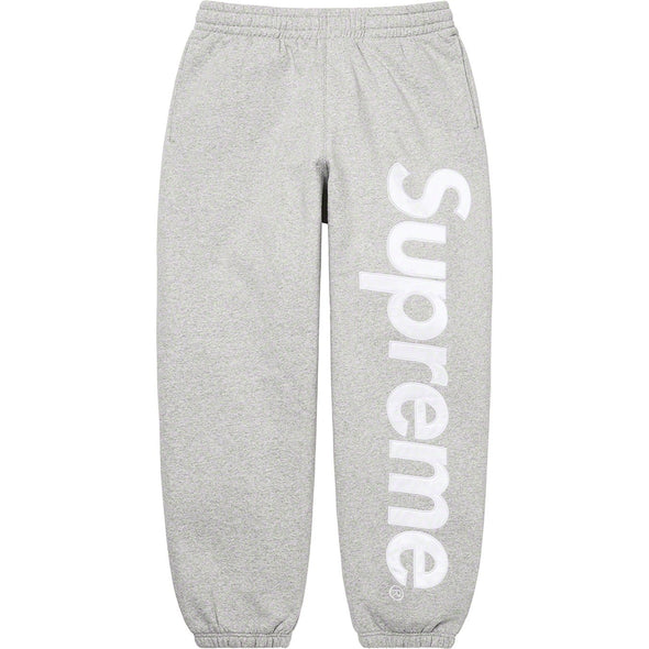 Supreme "Satin Applique" Sweatpants Heather Grey