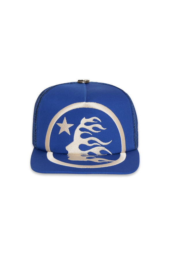 Hellstar "Big Logo" Trucker Snapback Hat Blue