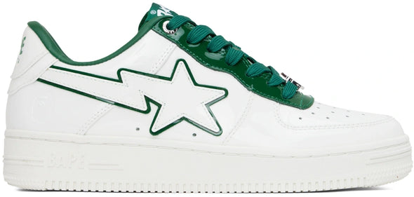 A Bathing Ape Bape Sta  "Patent Leather White Green"