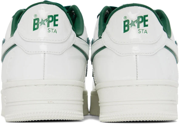 A Bathing Ape Bape Sta  "Patent Leather White Green"