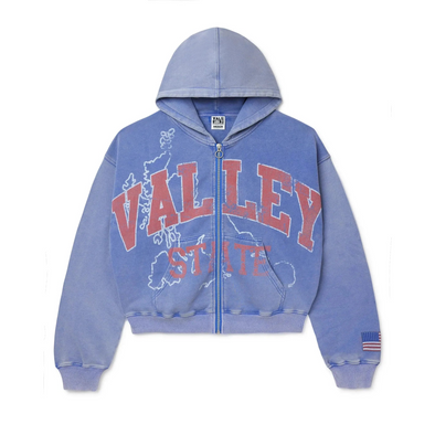 Vale Forever "Blue Alumni" Zip Up Hoodie Blue