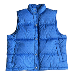 Chrome Hearts "Monogram Print" Puffer Vest Blue