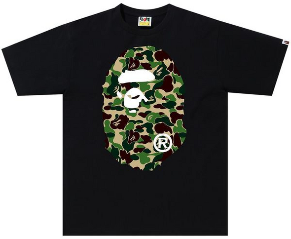 BAPE ABC Camo "Big Ape Head" Tee Black/Green