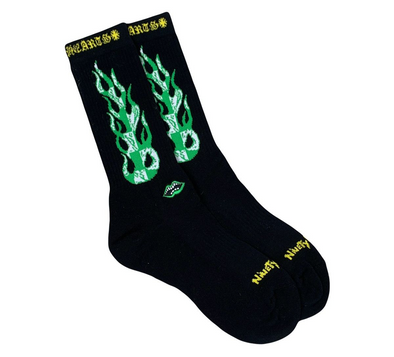 Chrome Hearts "Matty Boy Flame" Socks Black