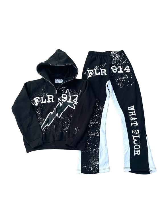 Floor 914 "All Star" Sweat Suit Set Jet Black