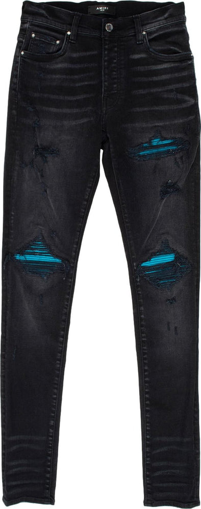 Amiri "MX1 - Cracked Paint" Jeans Aged Black/Blue