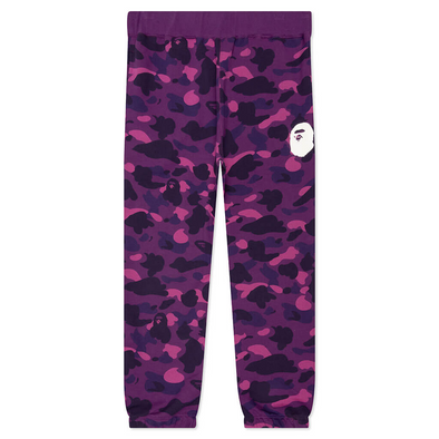 BAPE "Color Camo" Wide Fit Sweat Pants Purple