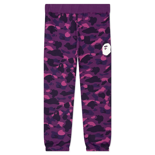 BAPE "Color Camo" Wide Fit Sweat Pants Purple