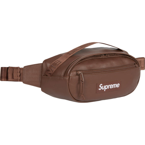 Supreme "Leather" Waist Bag Brown