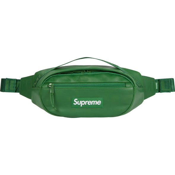 Supreme "Leather" Waist Bag Green