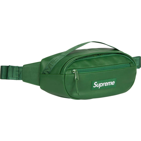 Supreme "Leather" Waist Bag Green