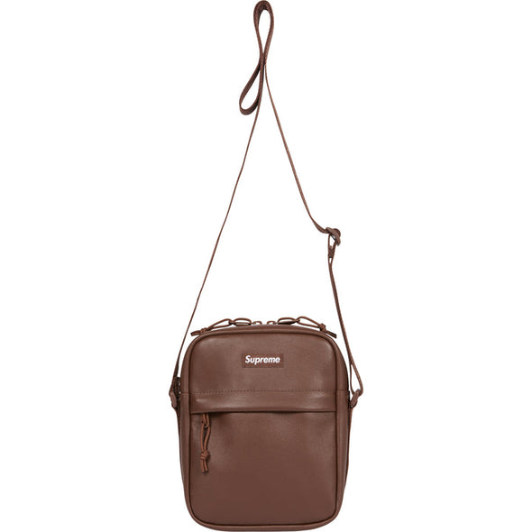 Supreme "Leather" Shoulder Bag Brown