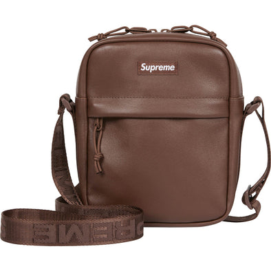 Supreme "Leather" Shoulder Bag Brown