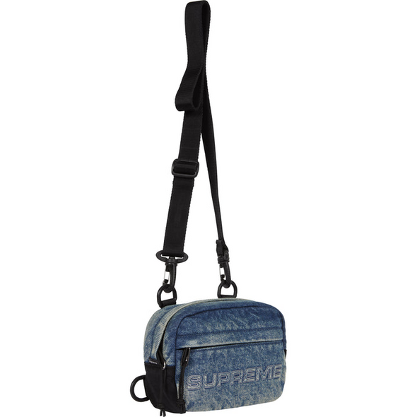 Supreme "Denim" Mini Shoulder Bag Washed Indigo