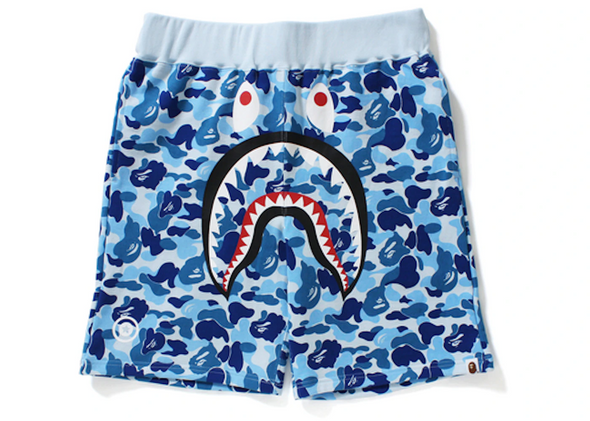 BAPE "ABC Camo" Sweat Shorts Blue