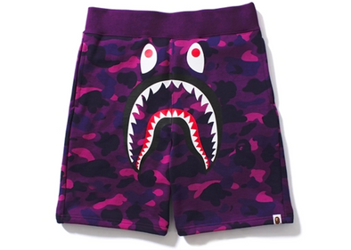 BAPE "Color Camo" Sweat Shorts Purple