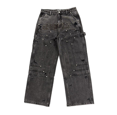 Floor 914 "Triple Knee" Carpenter Jeans Black Wash